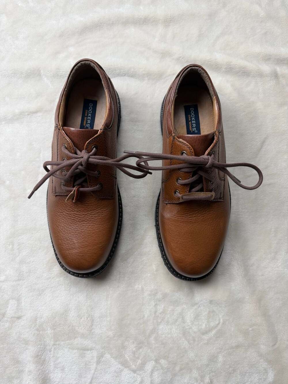 Dockers 2000’s stain defender Casual Oxford Shoes Brown Leather Size 8.5